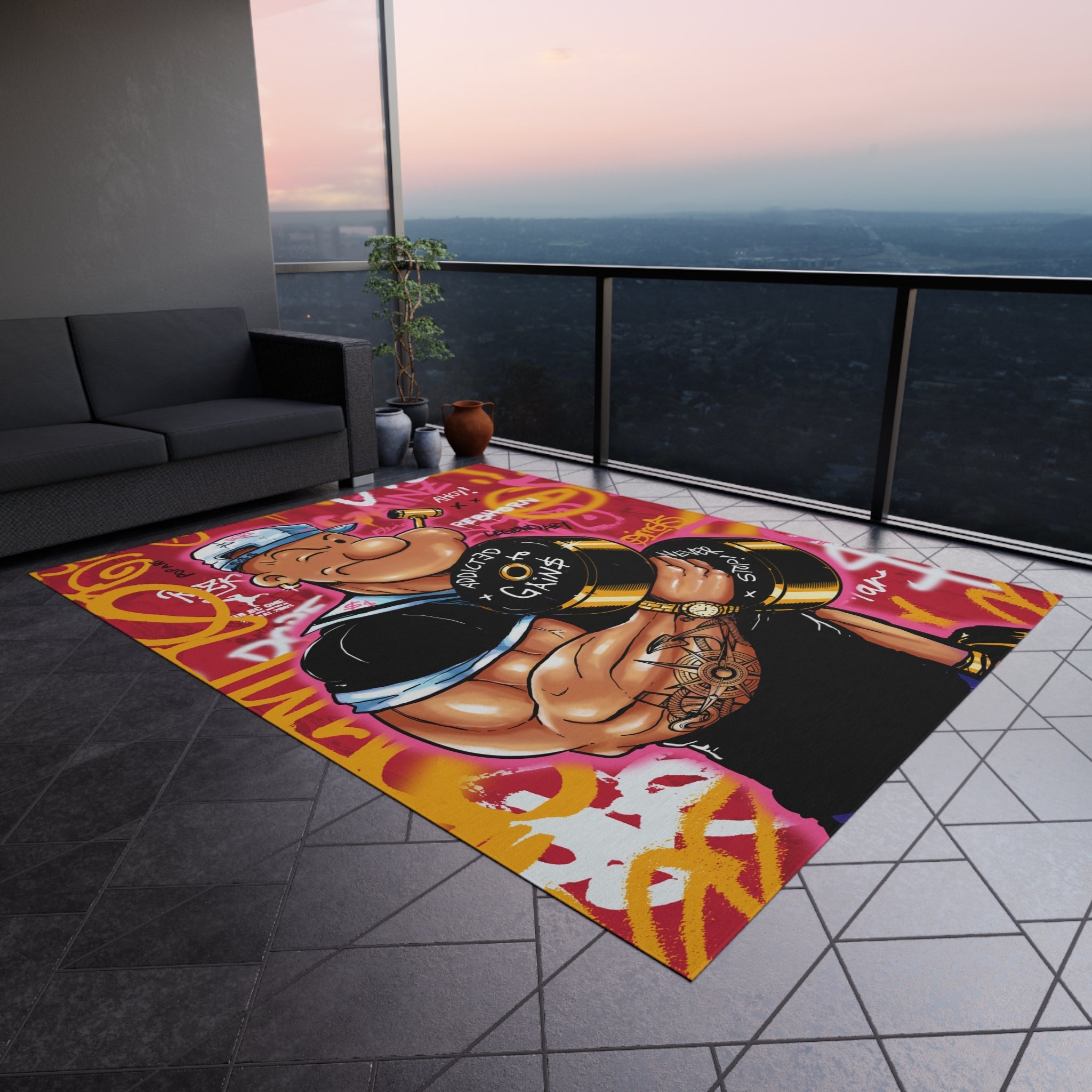 Addicted to Gains Rug - REBHORN DESIGN