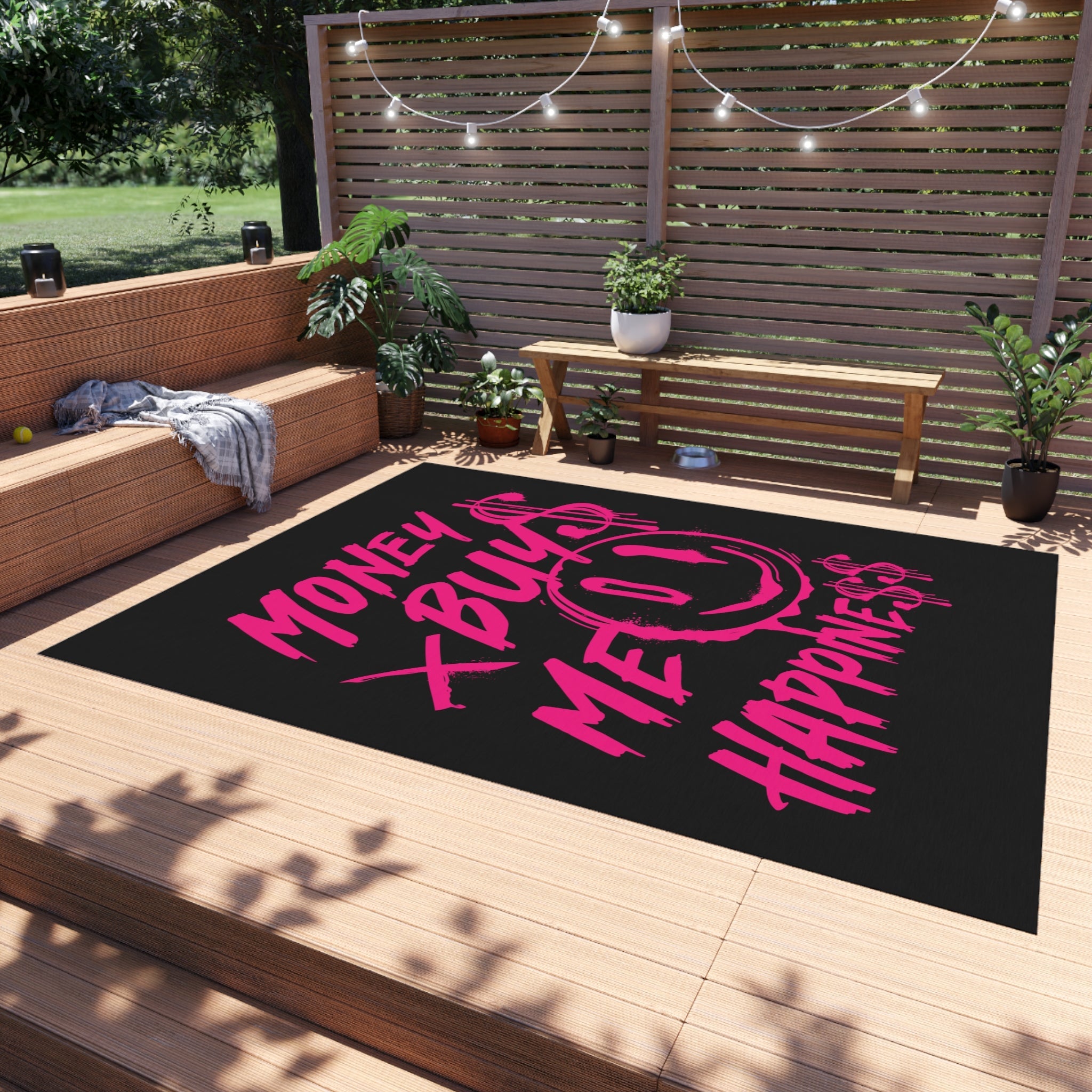 Money Buys Happiness Rug - REBHORN DESIGN