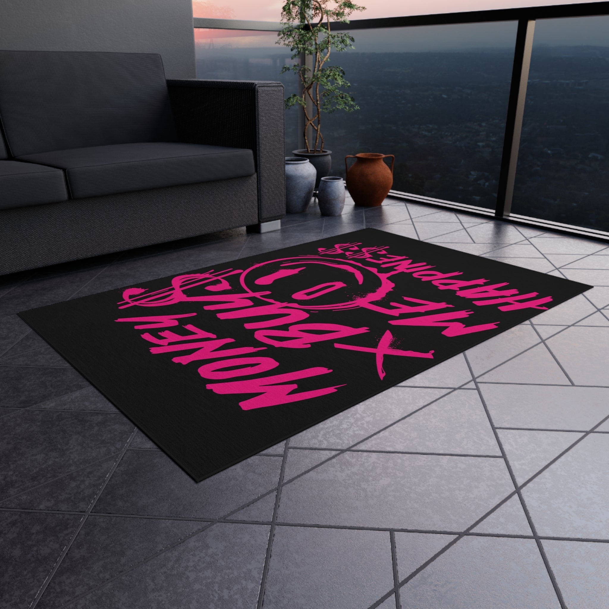 Money Buys Happiness Rug - REBHORN DESIGN