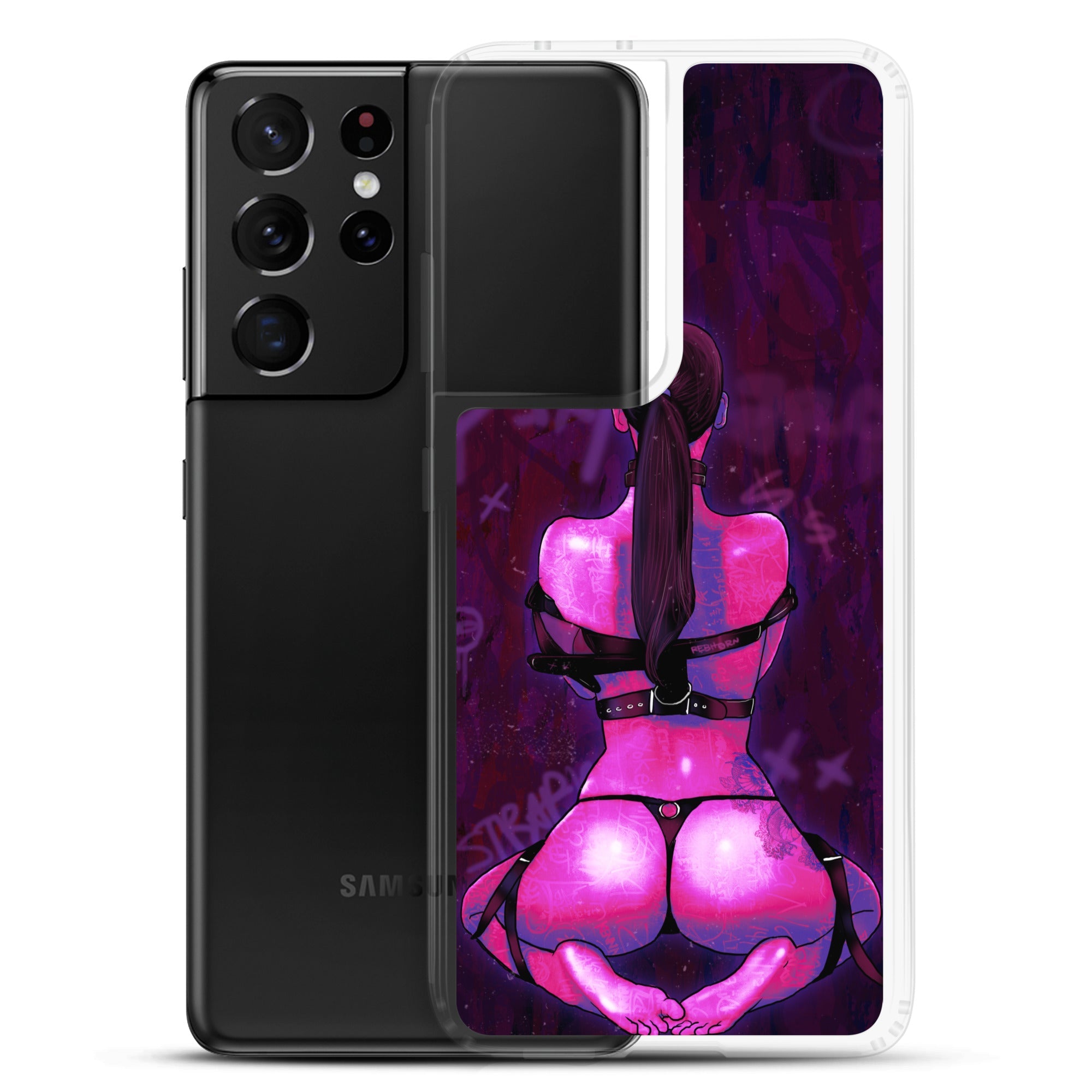 Strapped Sensual Pink Samsung Case - REBHORN DESIGN