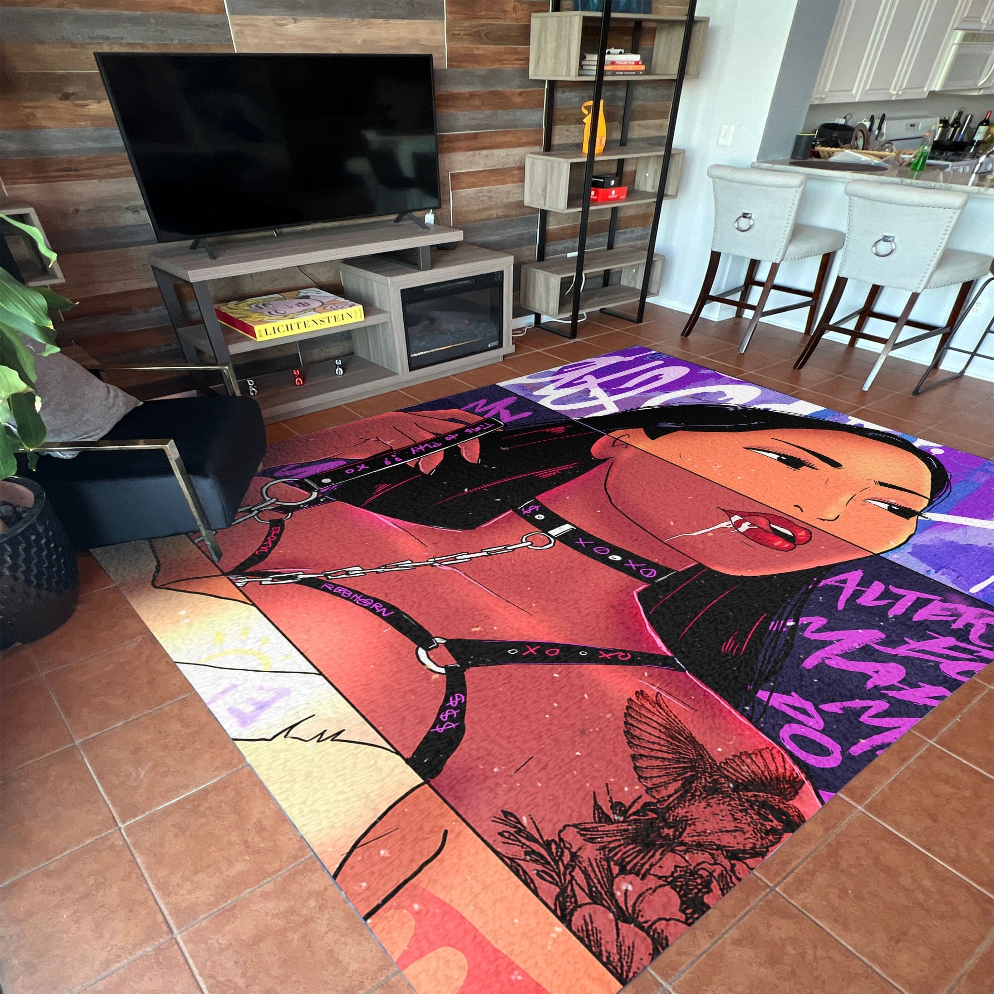 The Playful One's Alter-Ego Sensual Pink Rug - REBHORN DESIGN